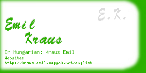 emil kraus business card